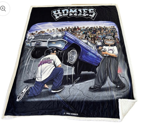 HOMIES - Sherpa MAD HOPPER - 50" x 60" Throw Blanket